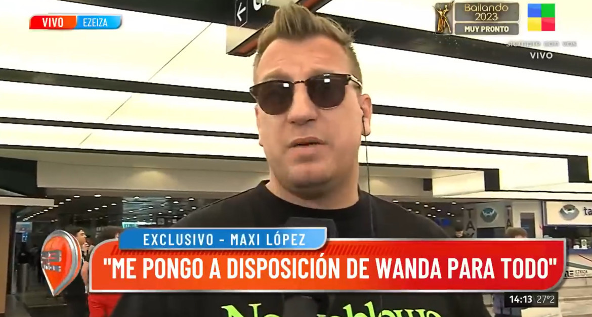 Maxi López antes de irse a Inglaterra. Foto: captura América TV.
