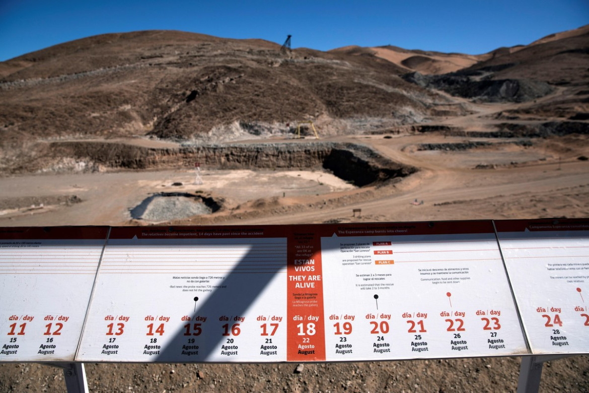El lugar donde hace diez años fueron rescatados los “33 mineros de Atacama”. Foto: EFE.