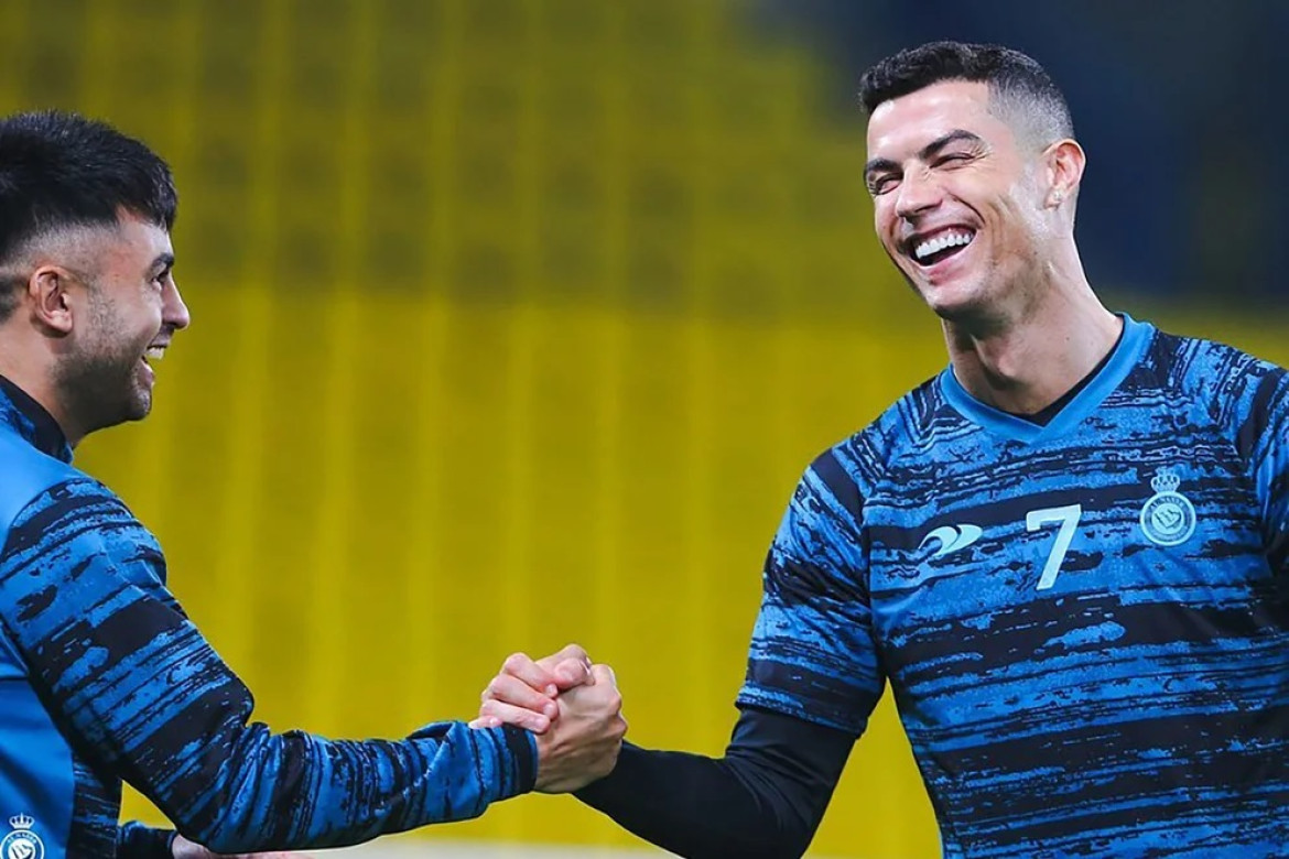 "Pity" Martínez y Cristiano Ronaldo en Arabia Saudita. Foto: Instagram @cristiano.
