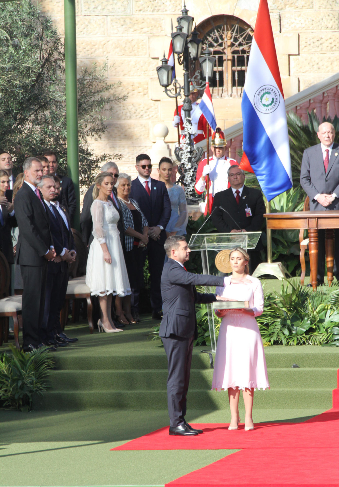 Asunción de Santiago Peña como presidente de Paraguay. Foto: EFE.