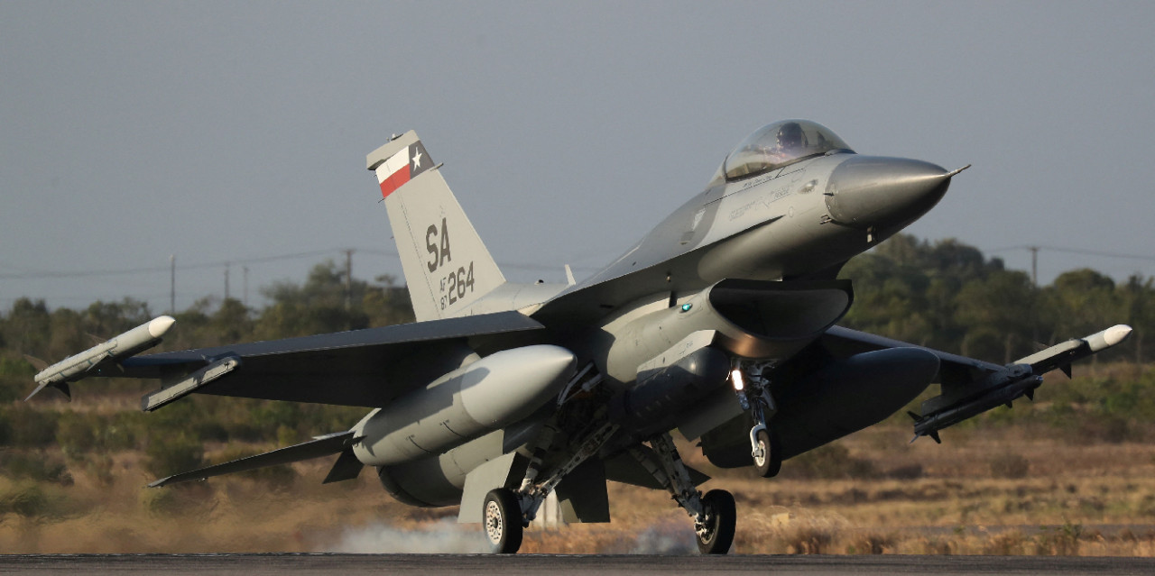 F-16, aviones. Foto: Reuters