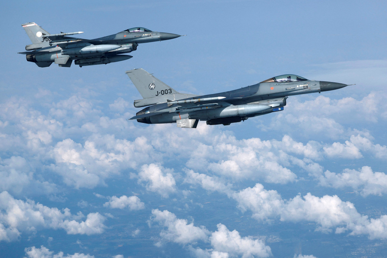 F-16, aviones. Foto: Reuters