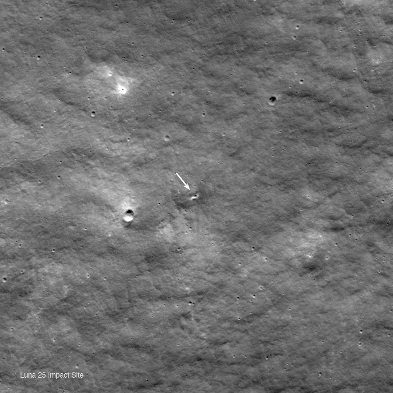 Las imágenes que compartió la NASA sobre la misión fallida rusa "Luna-25". Foto: EFE.