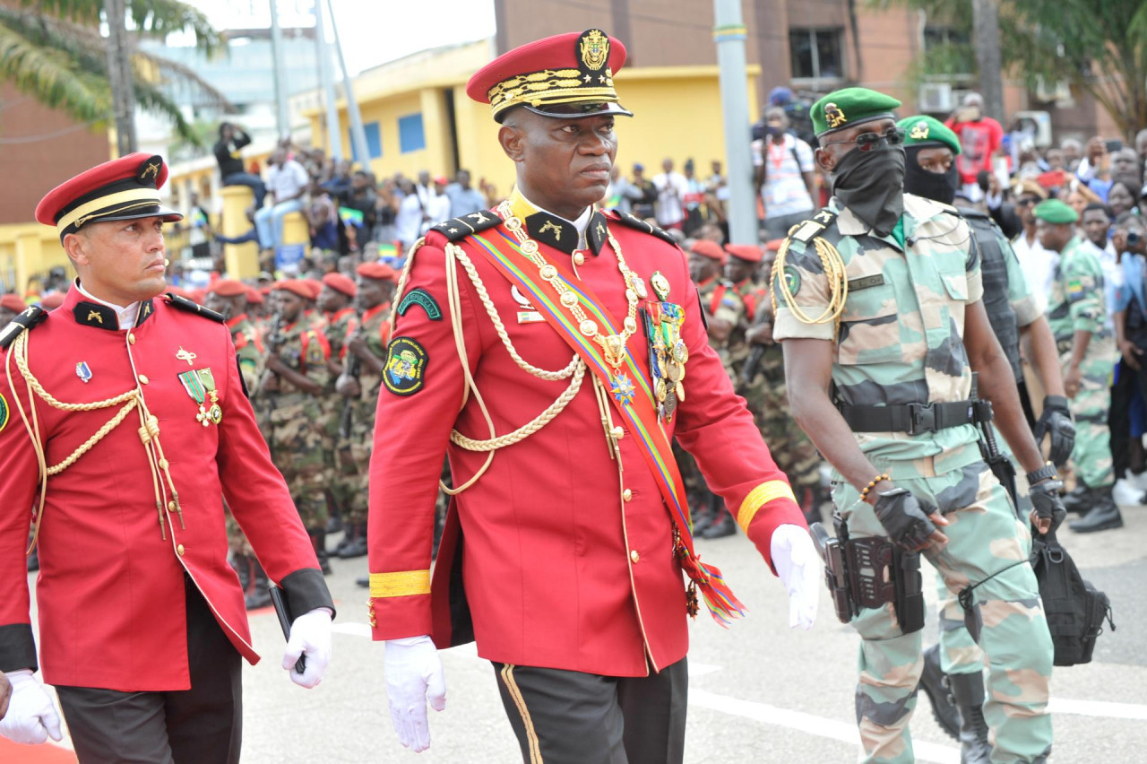 El general Brice Oligui Nguema dirige a Gabón desde el golpe de Estado. Foto: EFE.