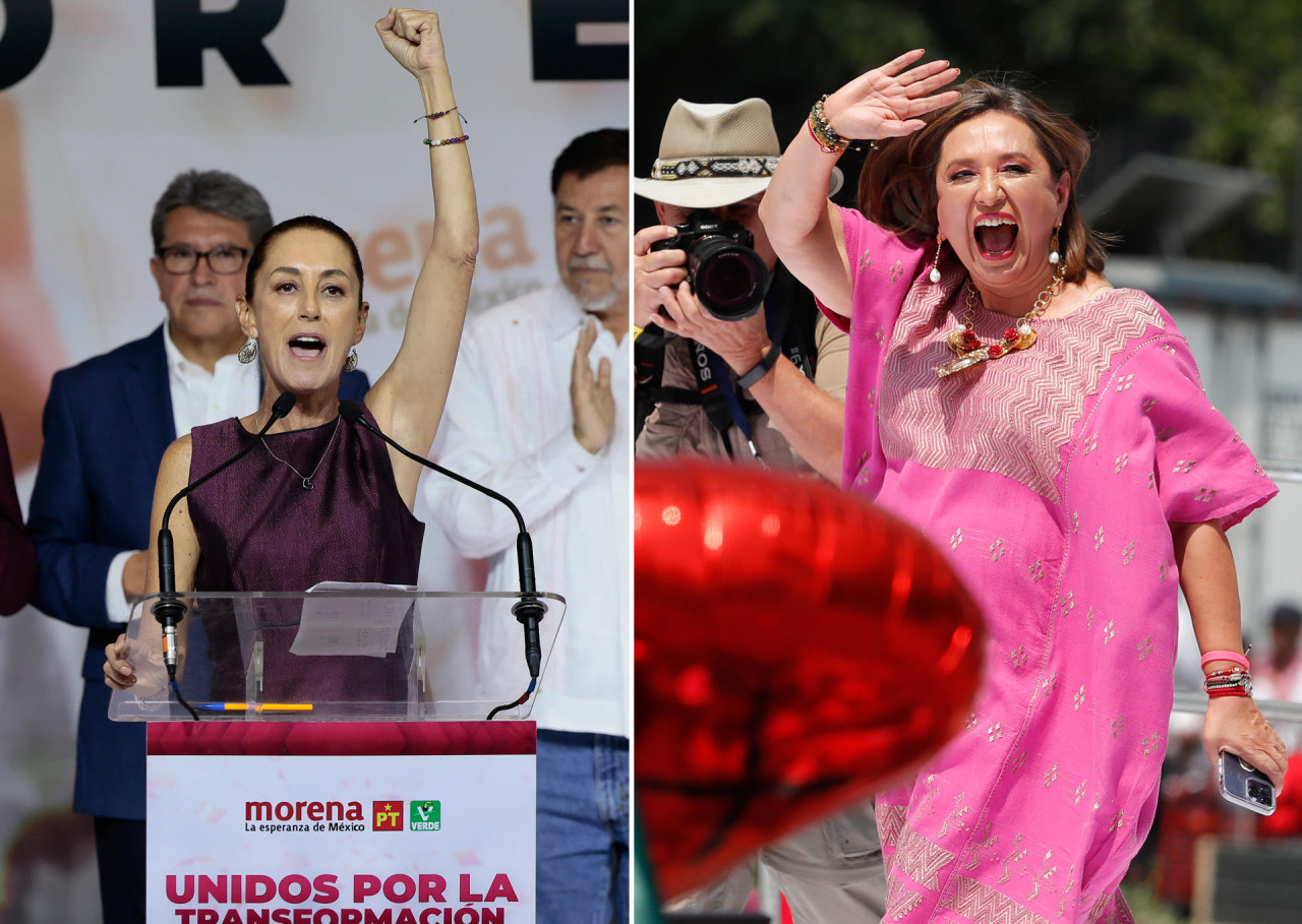 Xóchitl Gálvez y Claudia Sheinbaum, elecciones en México. Foto: EFE