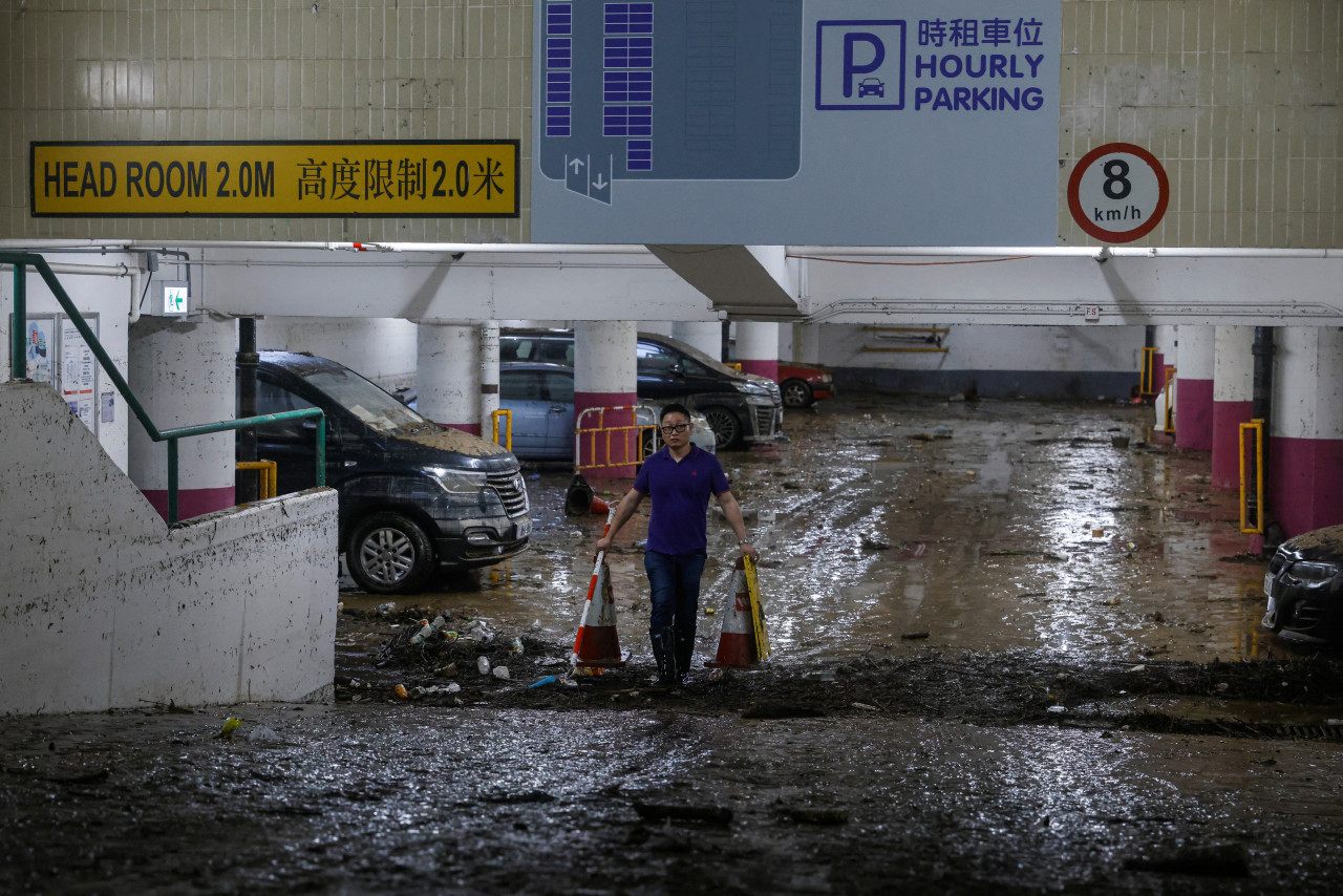 Inundaciones en Hong Kong. Foto: REUTERS.