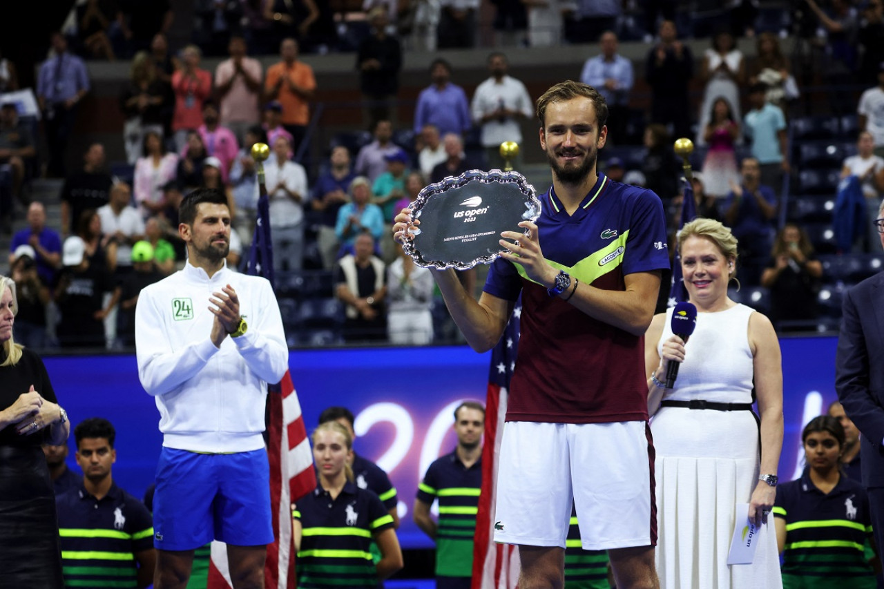 Daniil Medvedev finalizó segundo en el US Open 2023. Foto: Reuters.