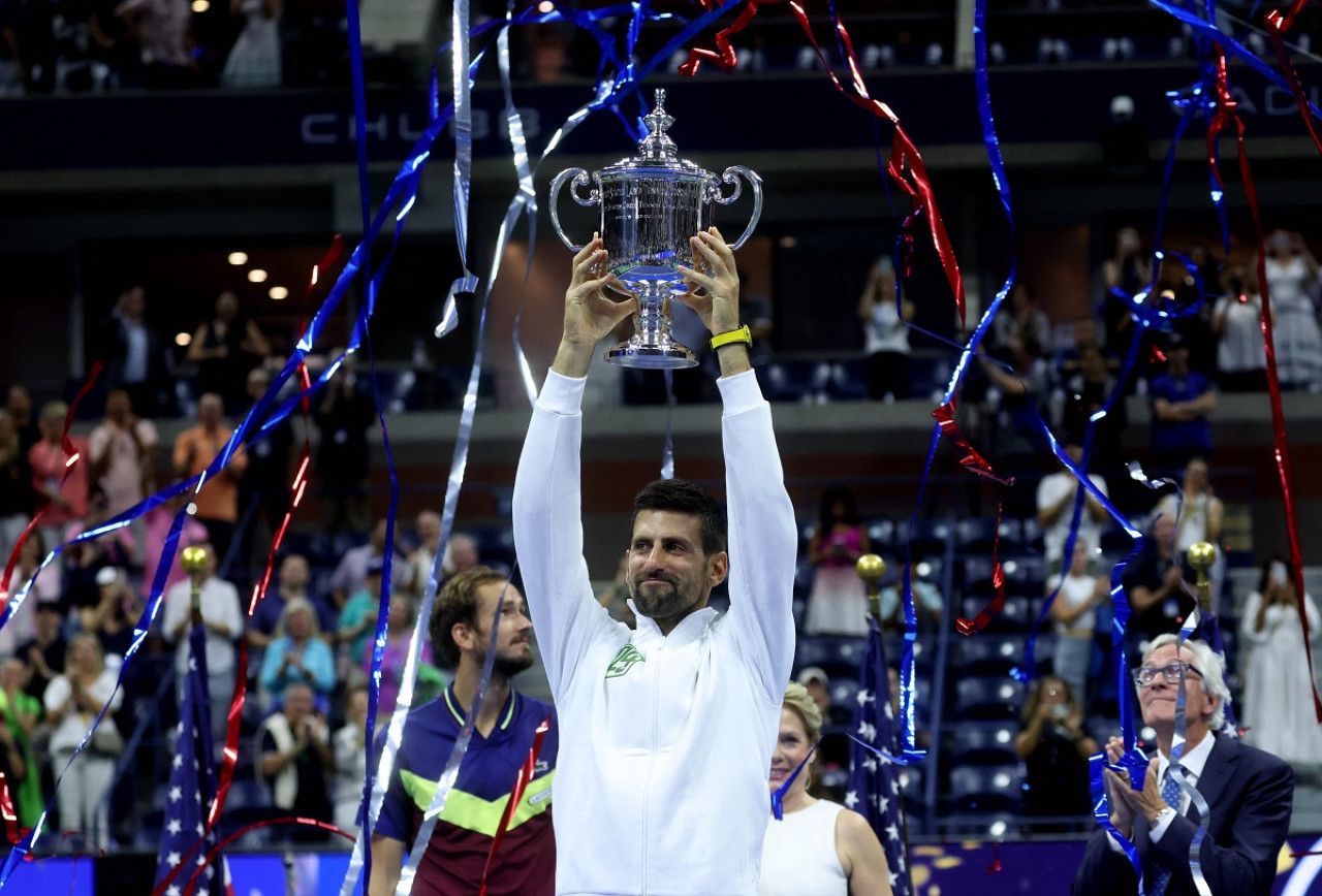 Novak Djokovic consiguió su vigésimo cuarto Grand Slam de toda su carrera. Foto: Reuters.
