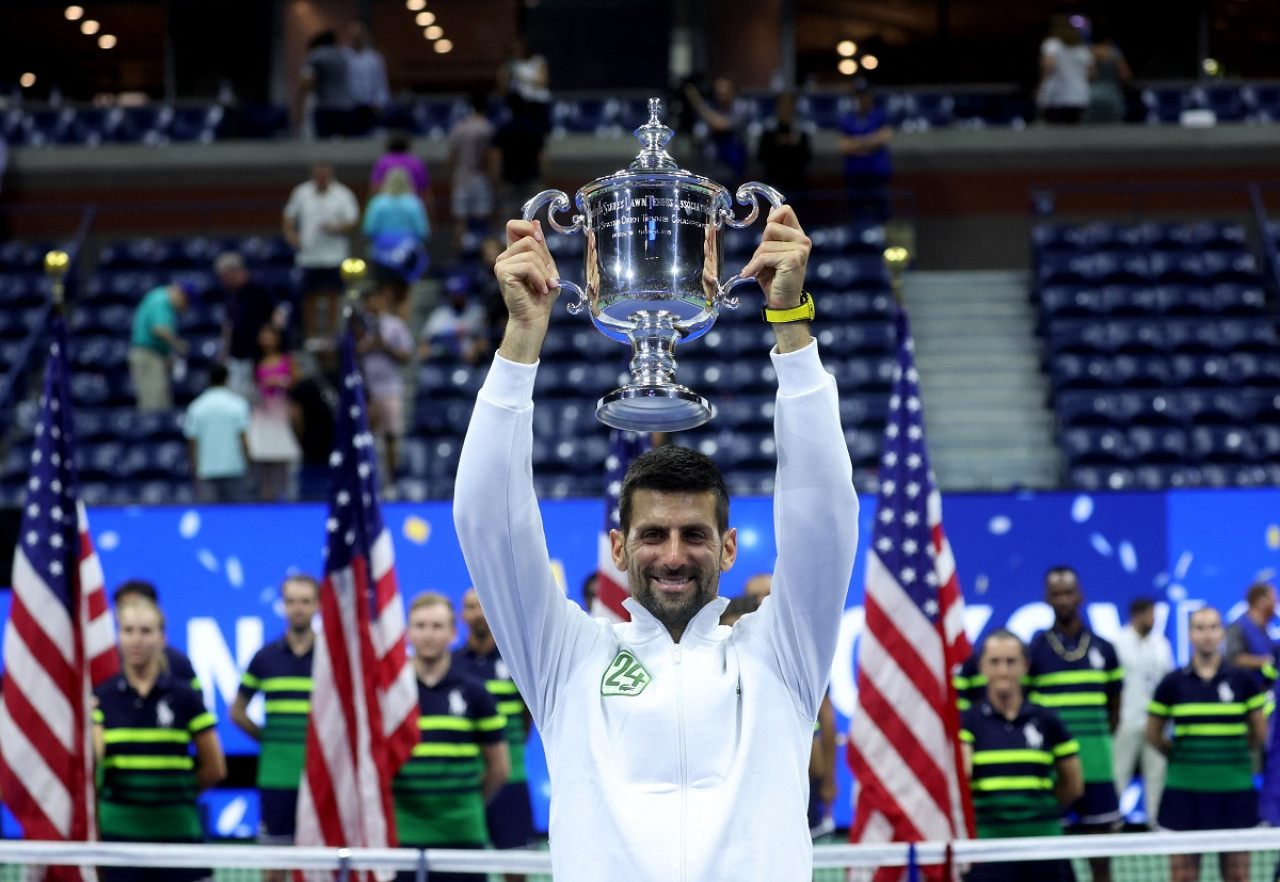 Novak Djokovic alcanzó el récord de Margaret Court. Foto: Reuters.