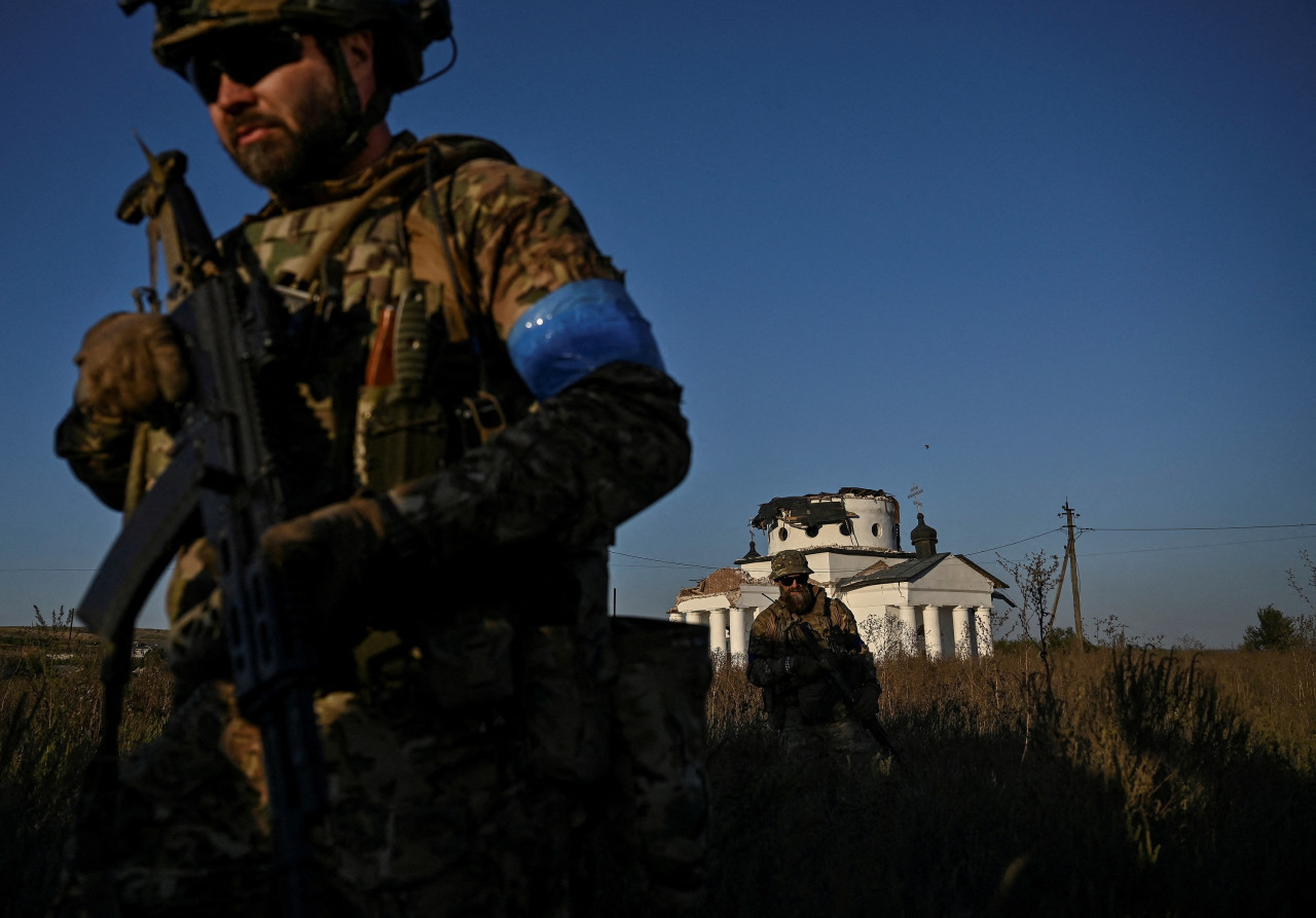 Guerra entre Rusia y Ucrania. Soldados ucranianos. Foto: Reuters.