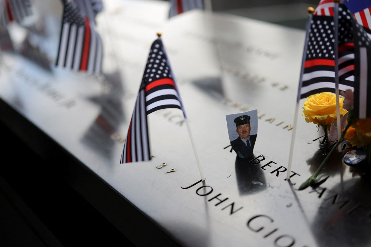 Ceremonia conmemorativa del 22º aniversario de los ataques del 11 de septiembre de 2001. Foto: Reuters.