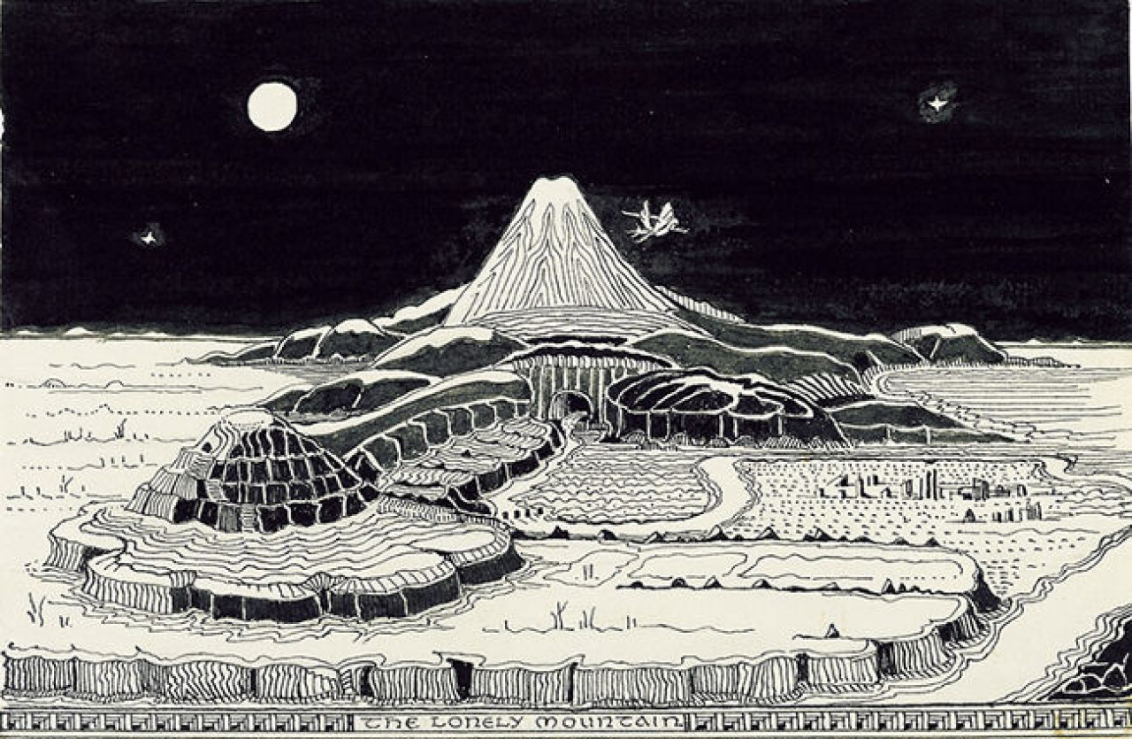 Ilustración incluida en una edición de "The Hobbit". Foto: Archivo.