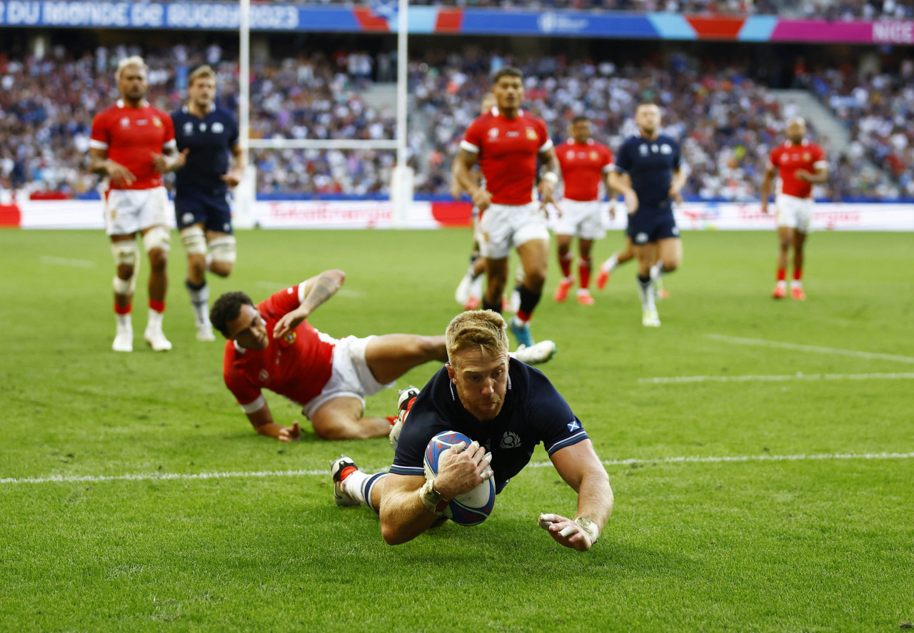 Copa Mundial de Rugby 2023 - Escocia contra Tonga. Foto: Reuters.