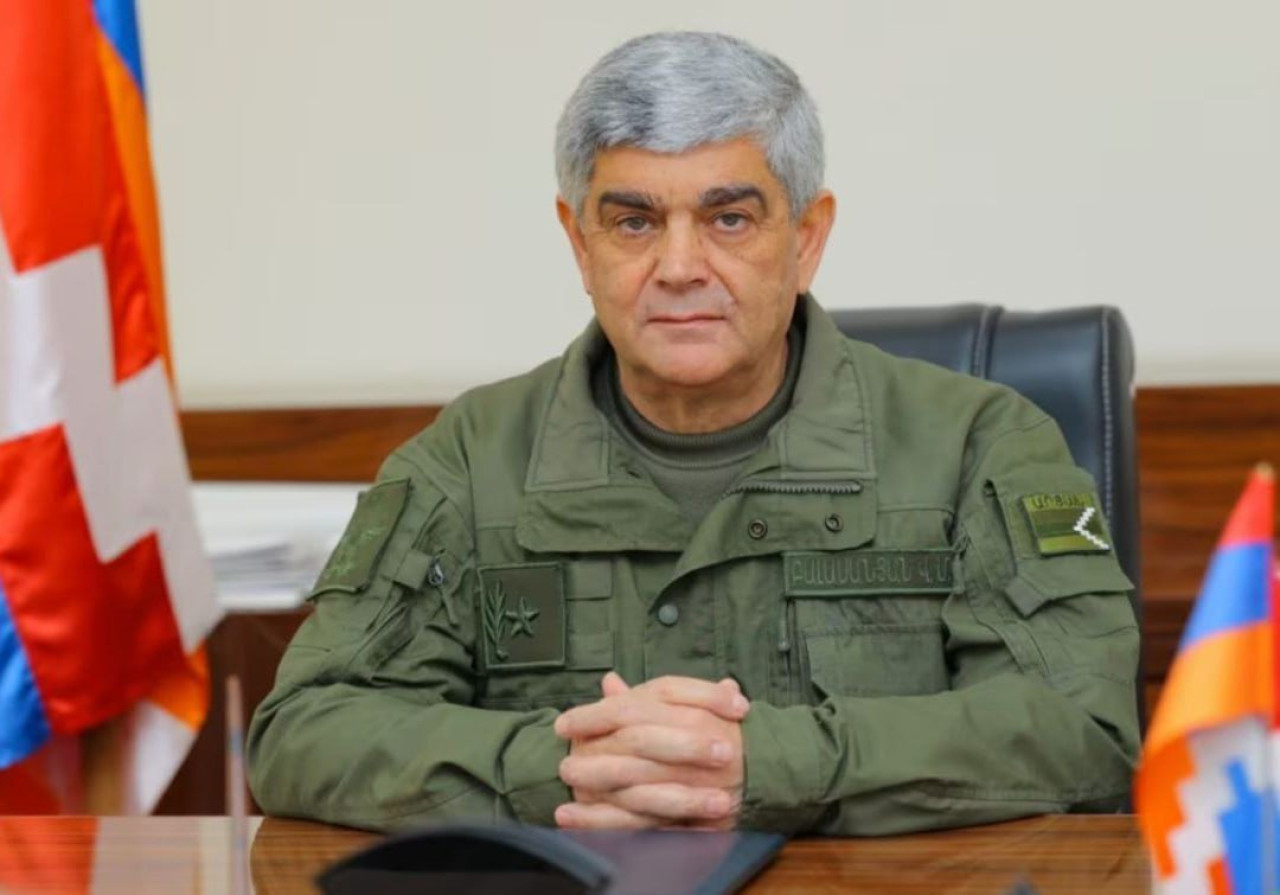 Vitali Balasanian, ex jefe del Consejo de Seguridad de Nagorno Karabaj. Foto: Twitter.