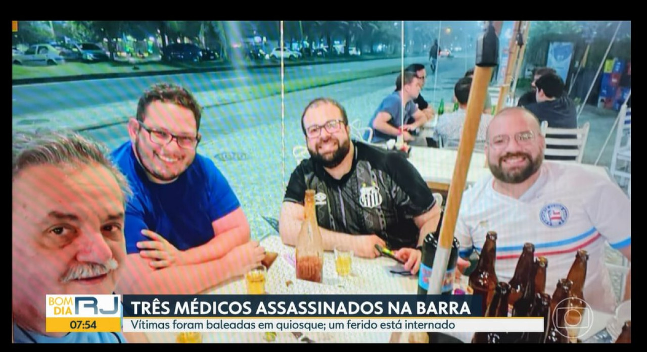 Médicos asesinados en Río de Janeiro. Foto: Captura de TV O Globo.