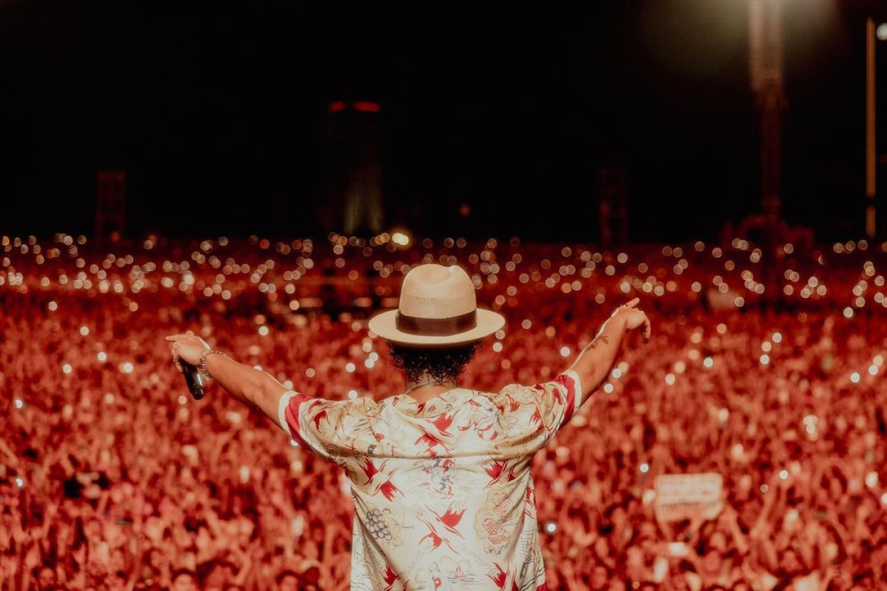 Bruno Mars en Israel. Foto: Instagram.