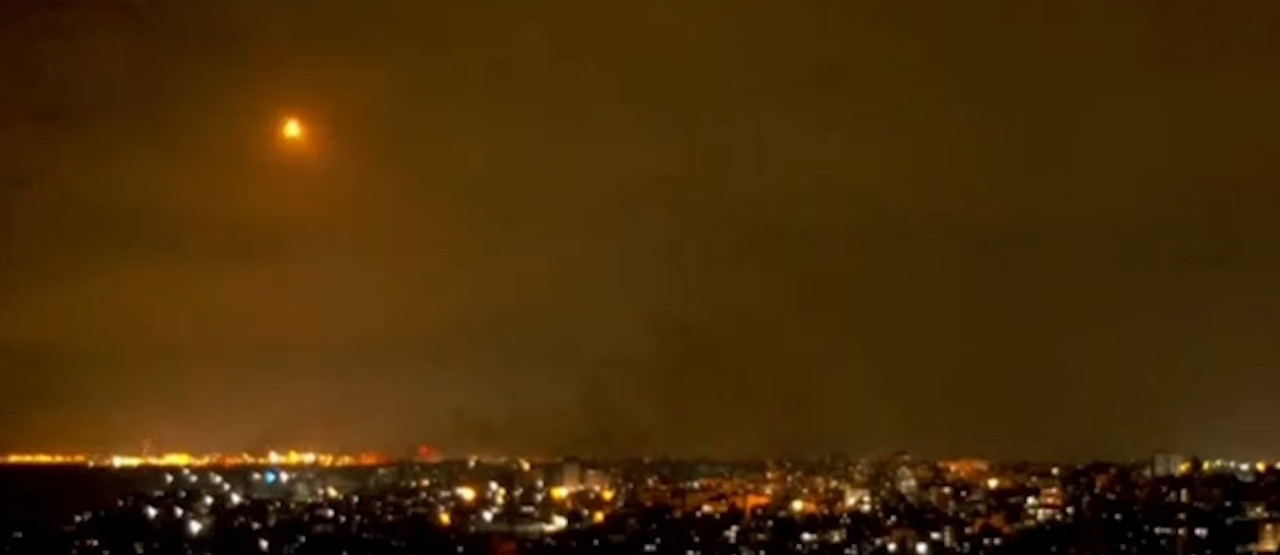 Objeto luminoso en el cielo de Gaza.