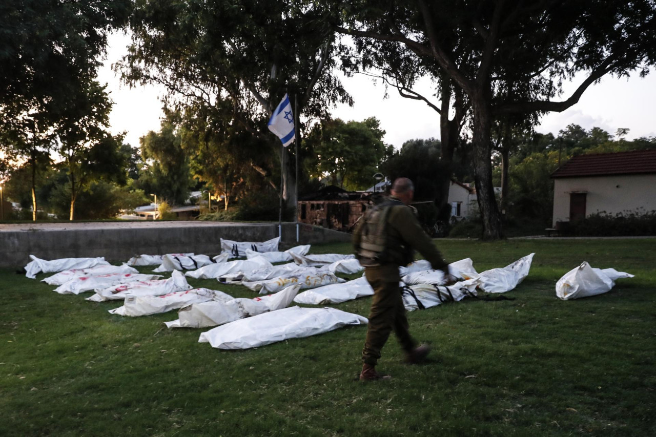 El kibutz de Beeri tras el ataque de Hamas a Israel. Foto: EFE.