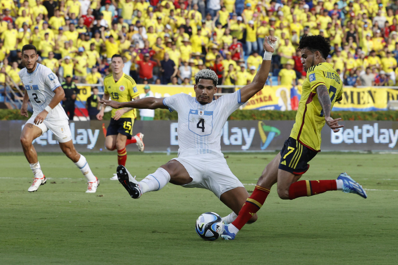Colombia vs Uruguay, Eliminatorias. Foto: EFE