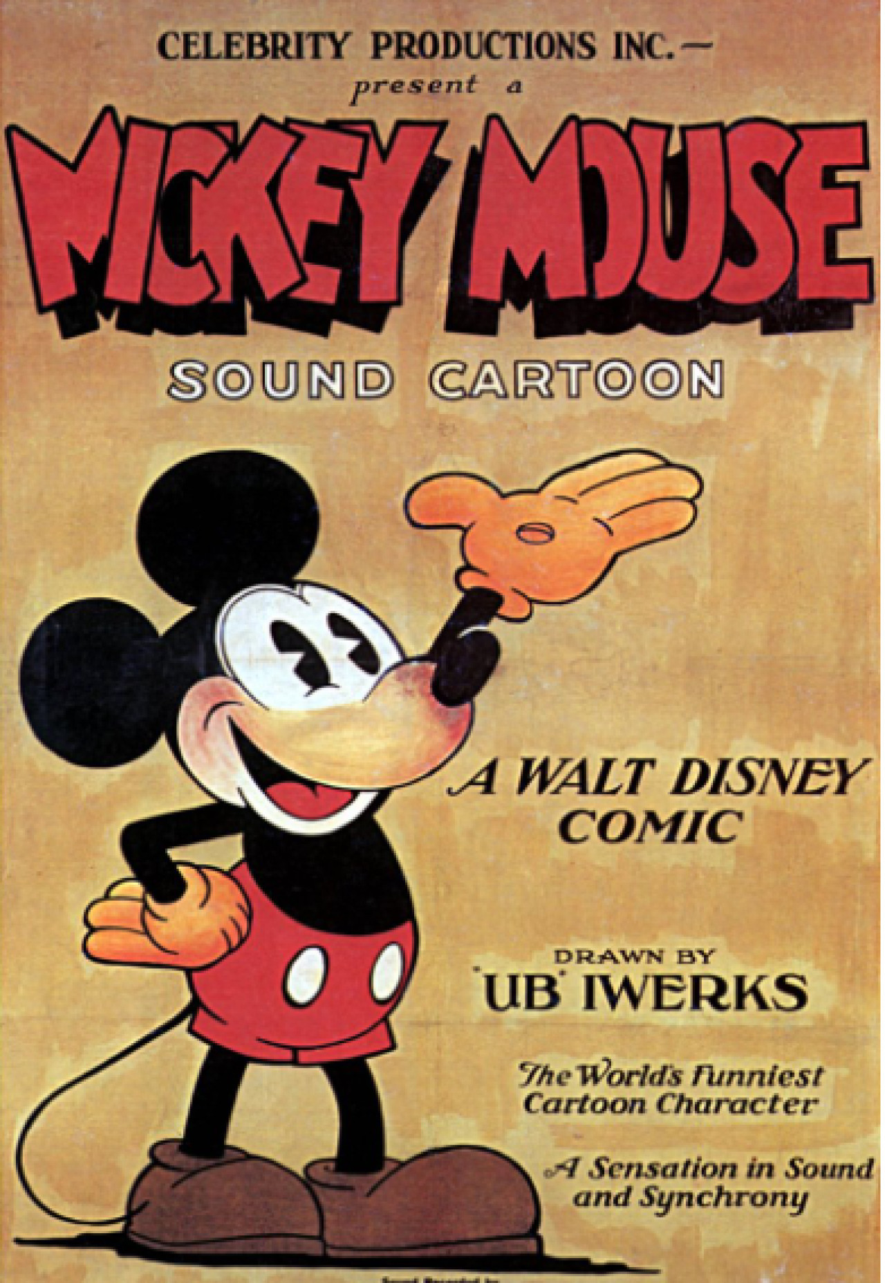 Poster de Mickey Mouse, 1929. Foto: The Granger Collection.