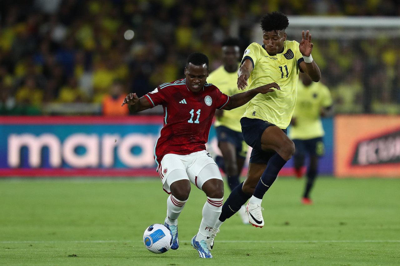 Ecuador vs Colombia, Eliminatorias. Foto: EFE