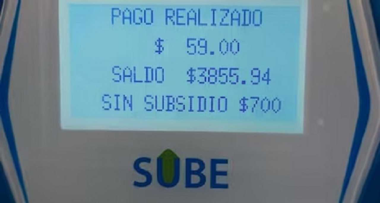 Tarjeta SUBE, valores sin subsidio. Foto: NA.