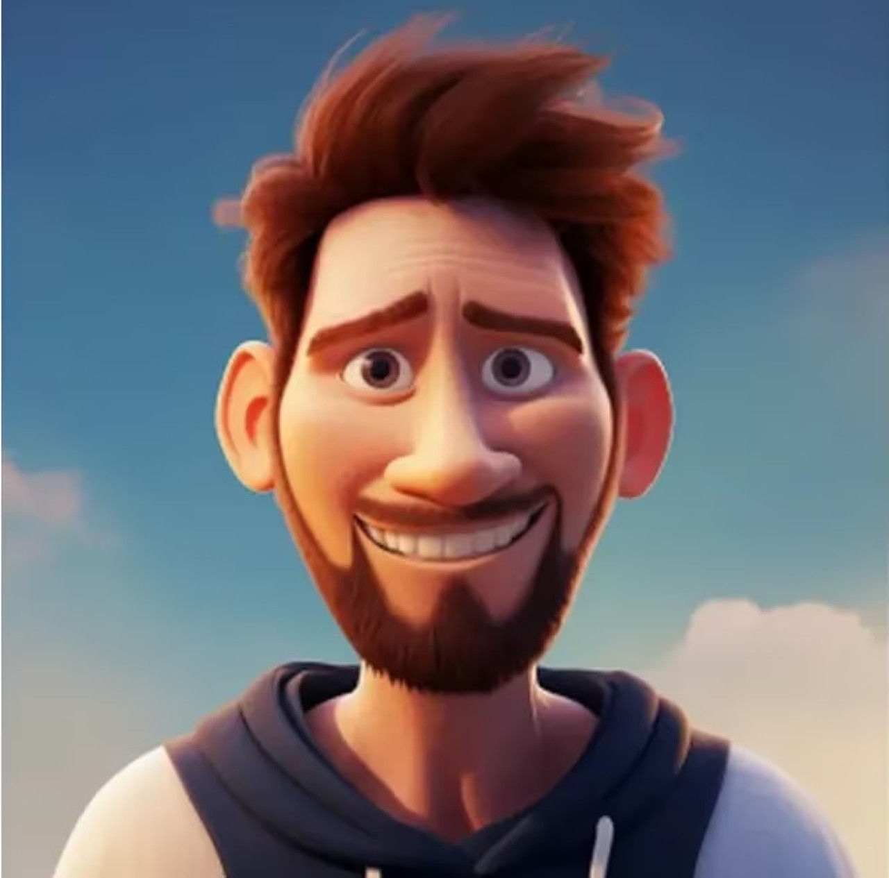 Lionel Messi como personaje de Pixar.