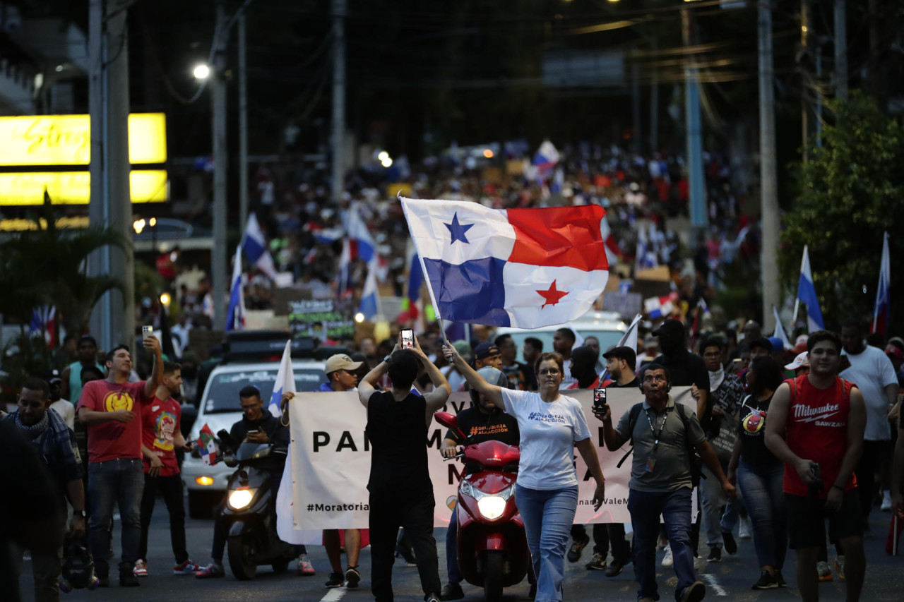 Protestas en Panamá. Foto: EFE.
