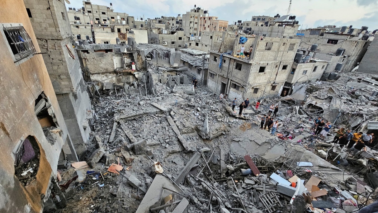 La destrucción en la Franja de Gaza tras los bombardeos de Israel. Foto: Reuters.