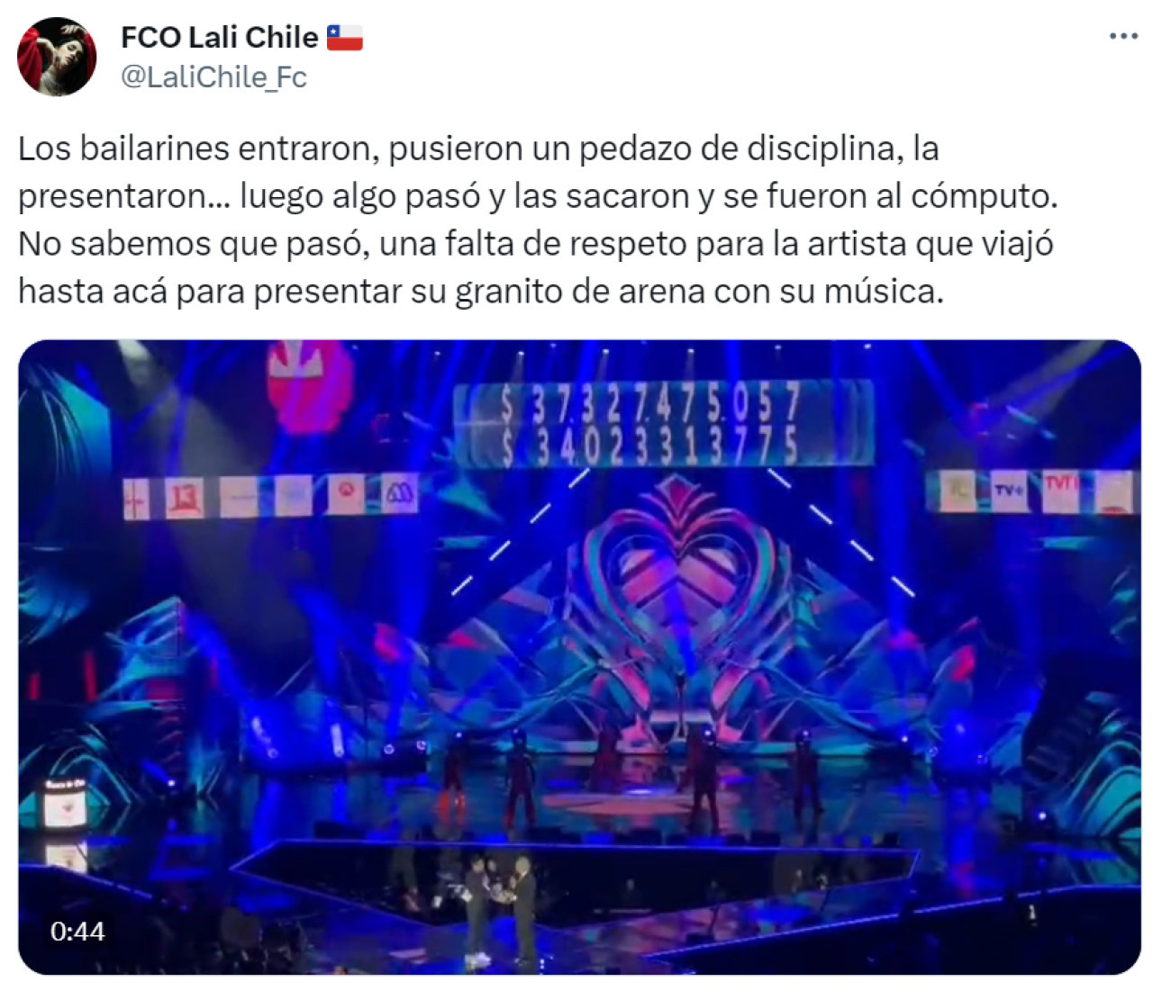 Fandom chileno de Lali. Foto: Twitter.
