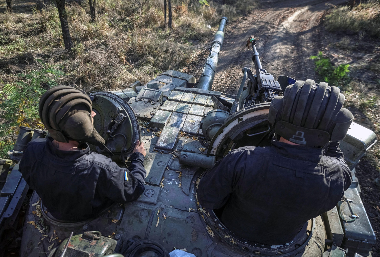 Guerra entre Rusia y Ucrania. Fuerzas motorizadas ucranianas. Foto: NA.