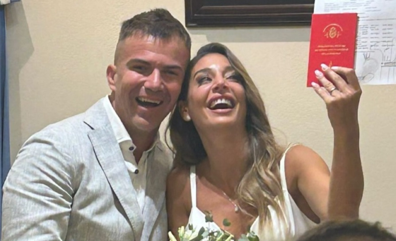 Sol Pérez y Guido Mazzoni se casaron por civil. Foto: Redes sociales.