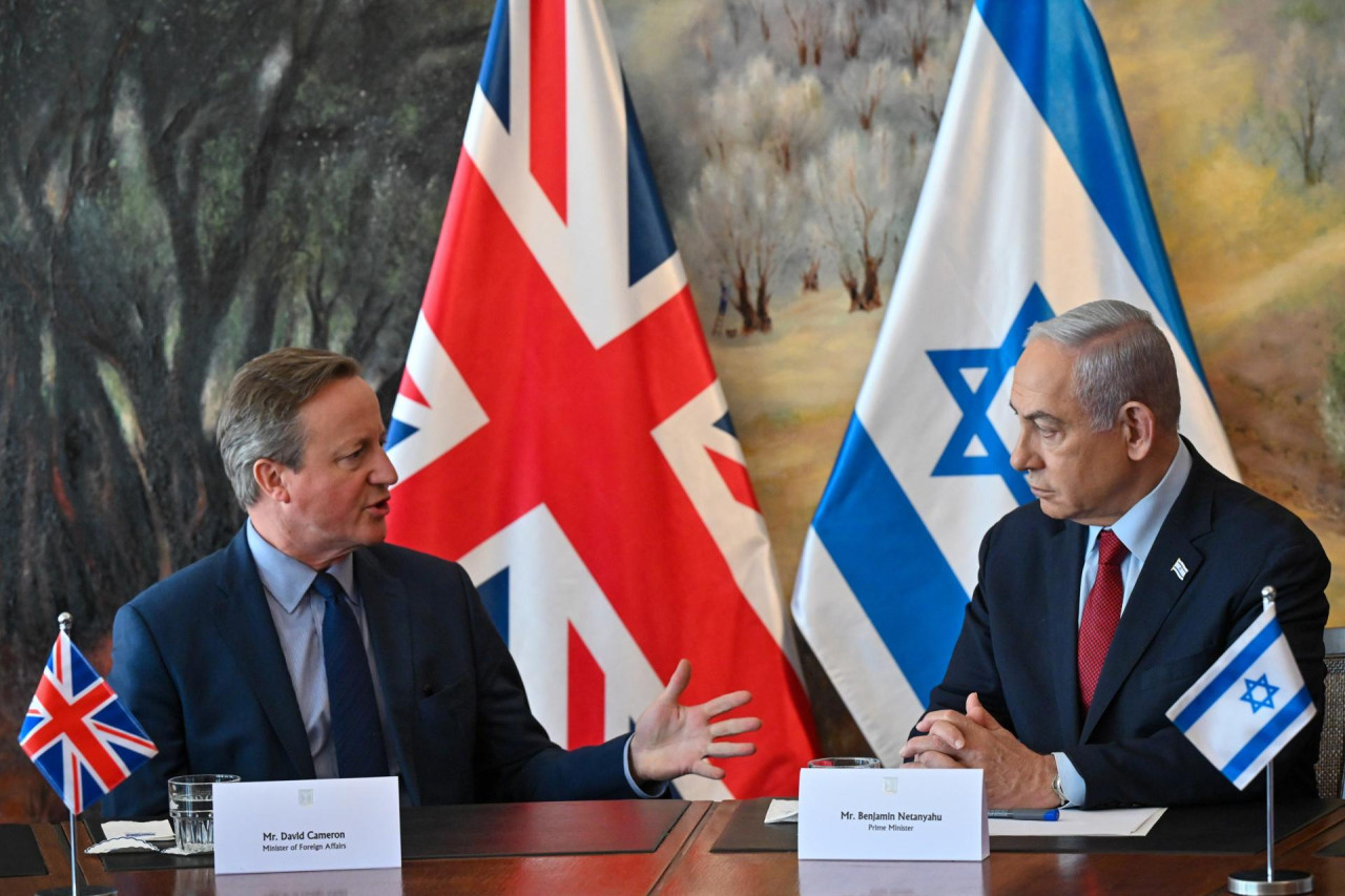 David Cameron y Benjamin Netanyahu en Knesset. Foto: EFE.