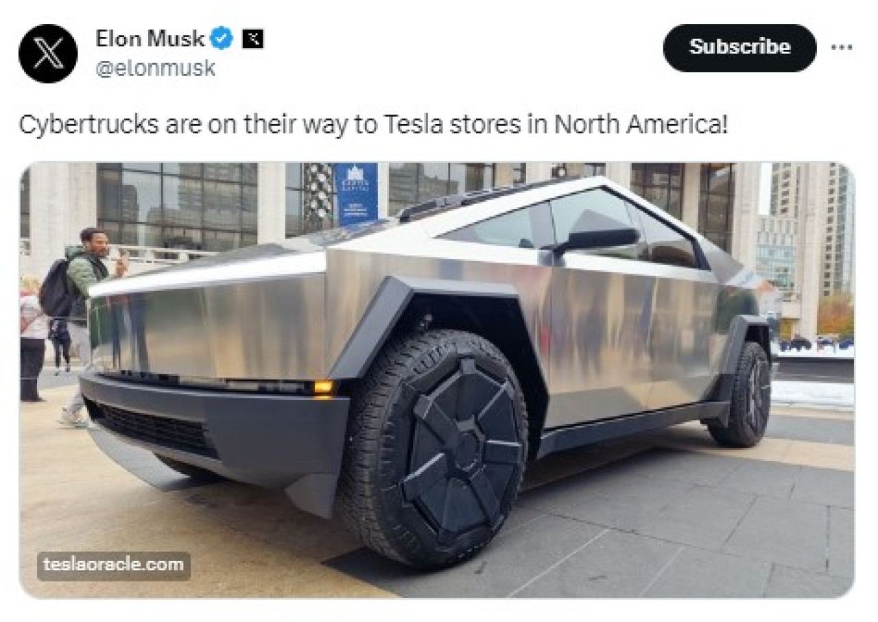 Publicación de Elon Musk que mostraría como serían los nuevos enlaces. Foto: Captura de X