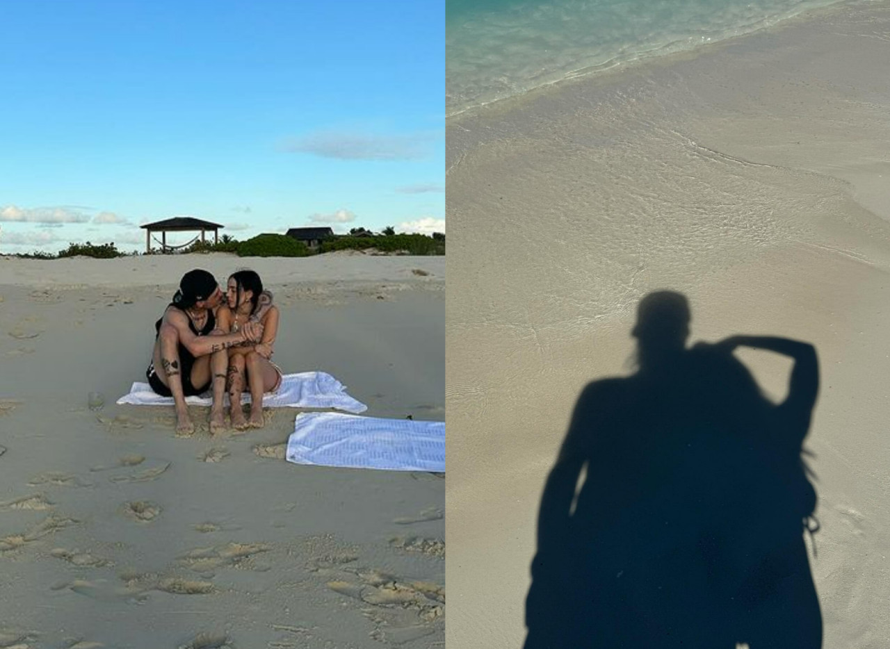 Las románticas vacaciones de Nicki Nicole y Peso Pluma. Foto: Instagram.