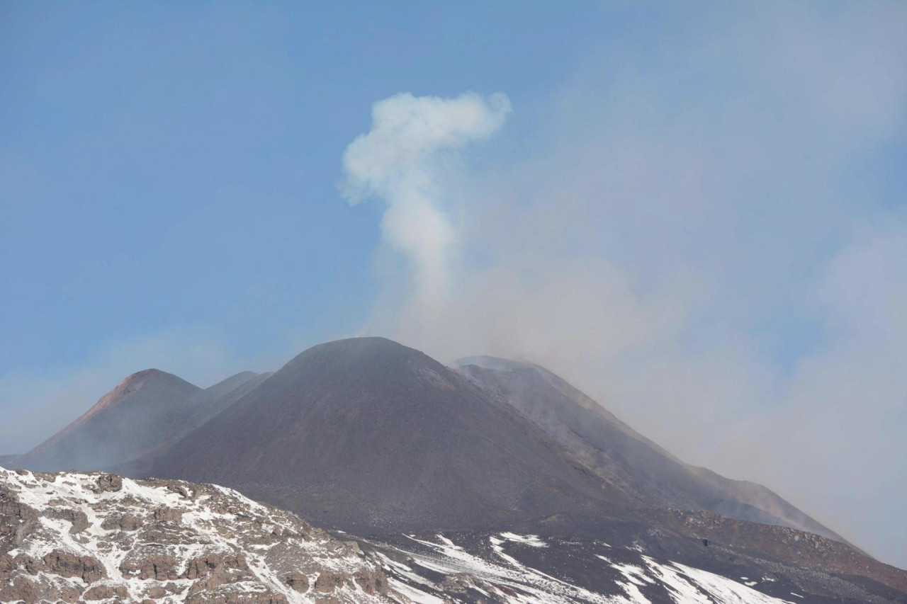 Nueva activación del volcán Etna. Foto: EFE