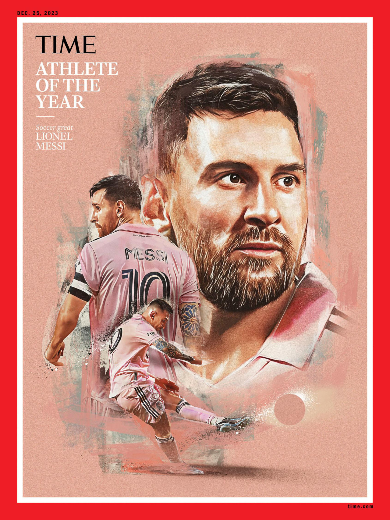 Lionel Messi es el deportista del año, según la revista Time. Foto: Time.