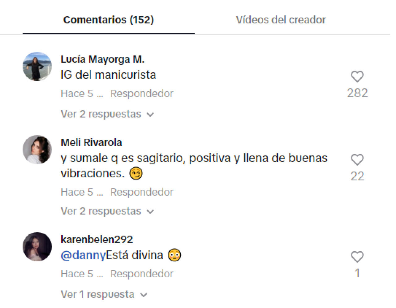 Algunos de los comentarios del video viral de Celia. Foto: Captura de pantalla.