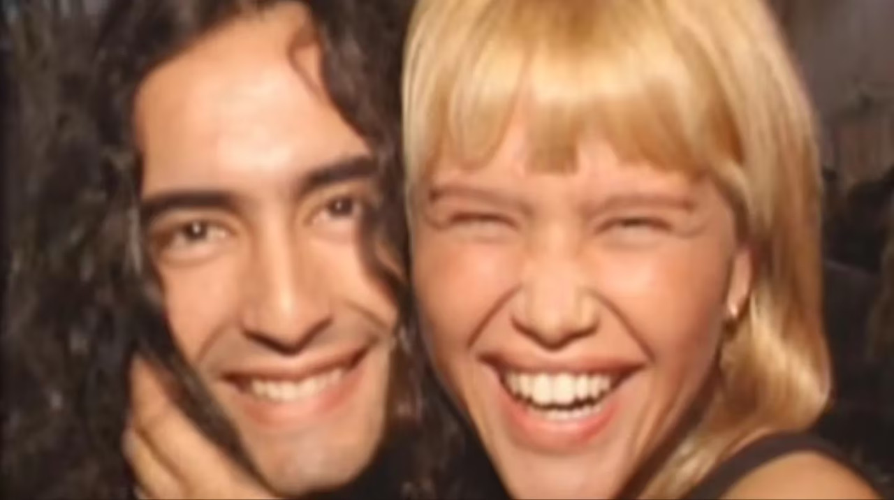 Daniel Agostini y Nazarena Vélez cuando eran pareja. Foto: captura YouTube.