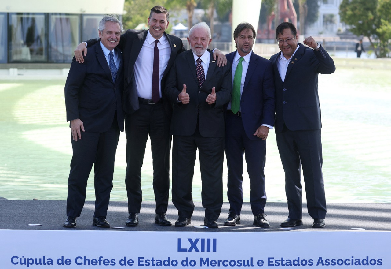 Los líderes de la cumbre del Mercosur en Río de Janeiro. Foto: Reuters.