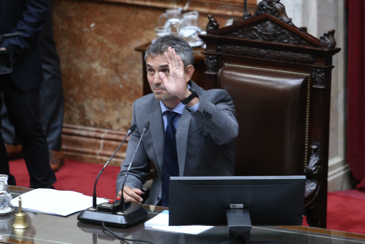 Martín Menem en la Cámara de Diputados. Foto: NA.