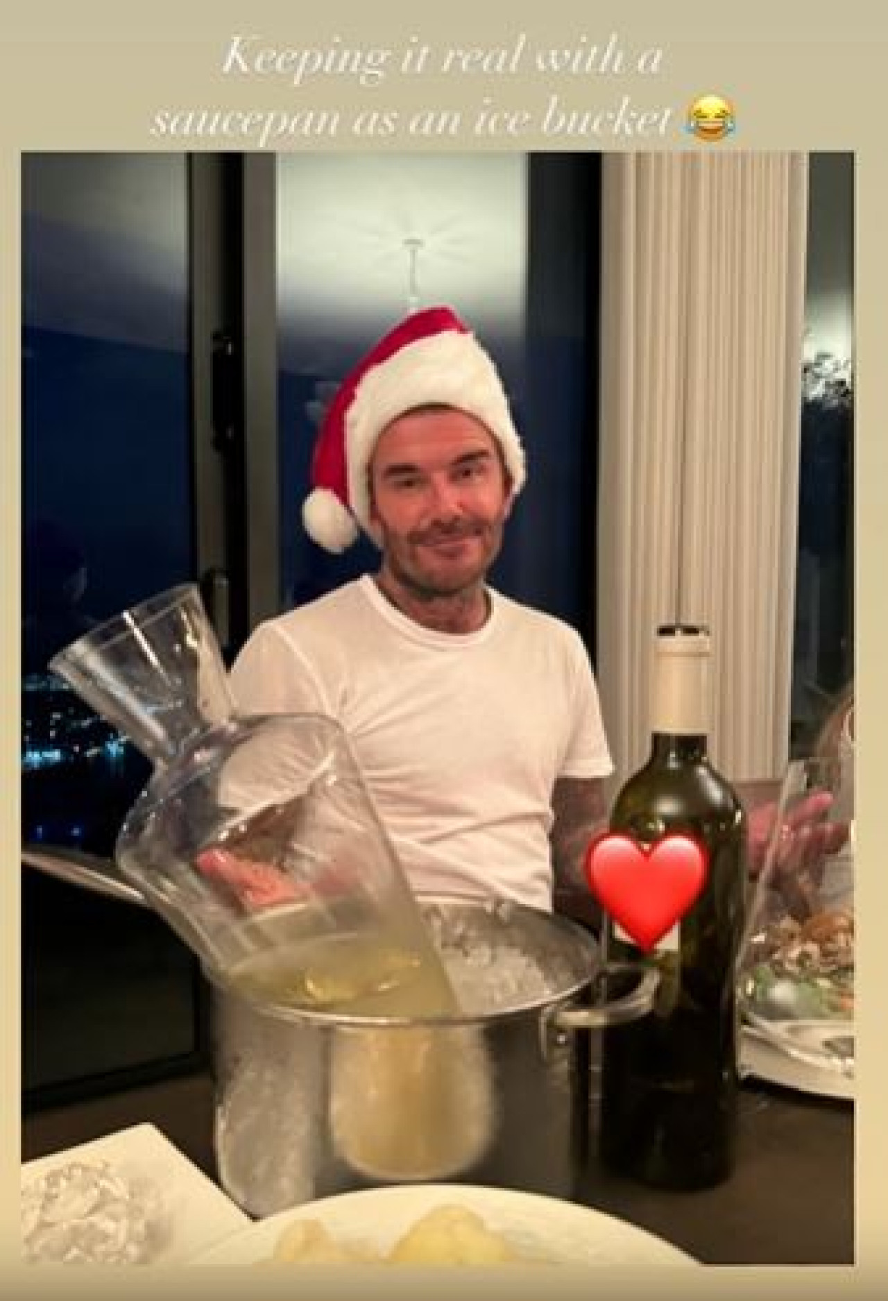 David Beckham en Navidad. Foto: Instagram @victoriabeckham.