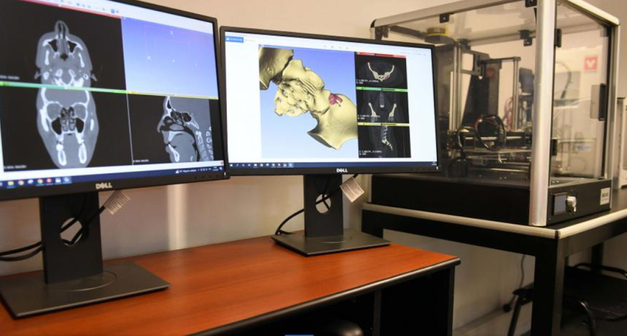 Tecnología 3D aplicada en la medicina. Foto: Télam.