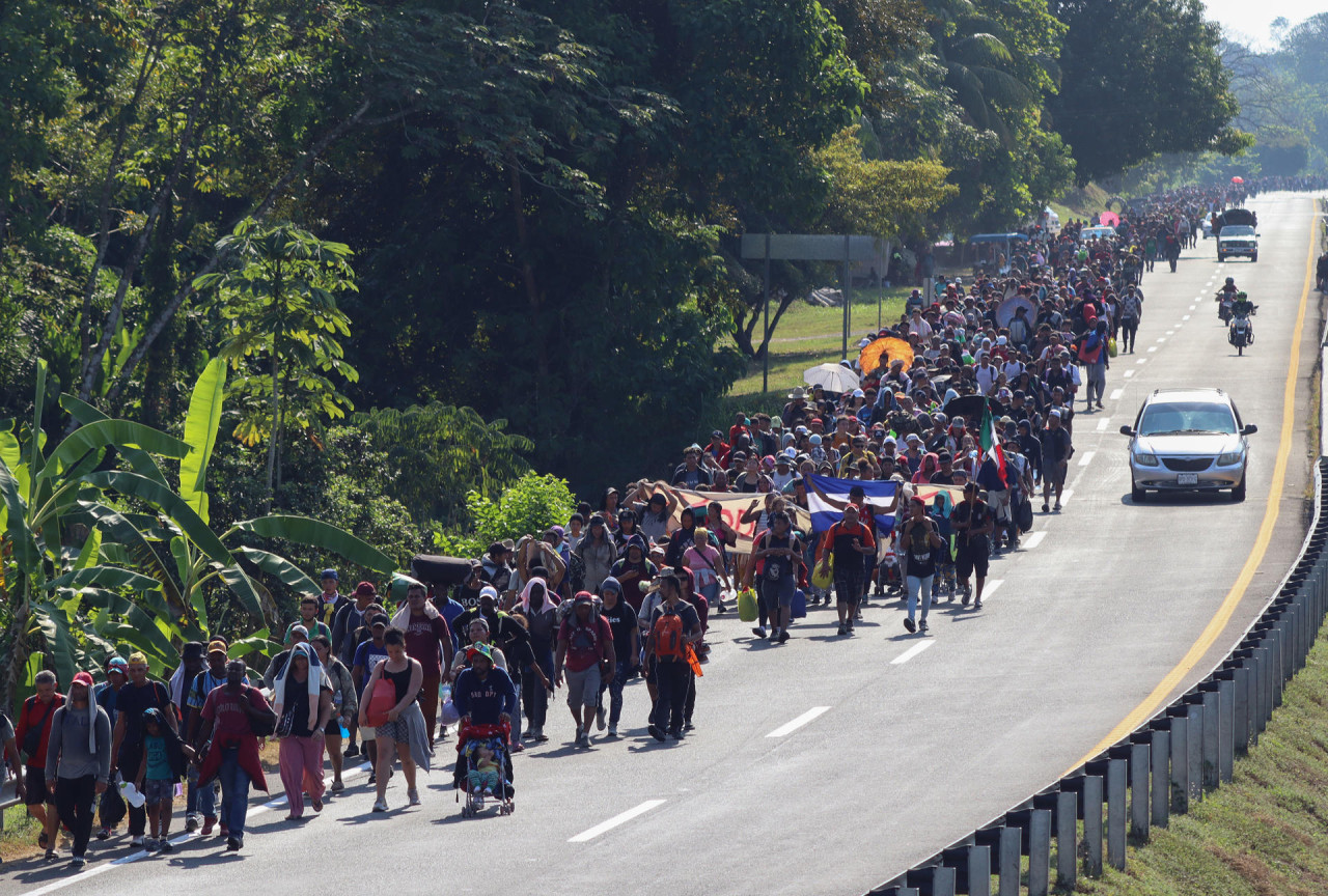Caravana de migrantes. Foto: Reuters