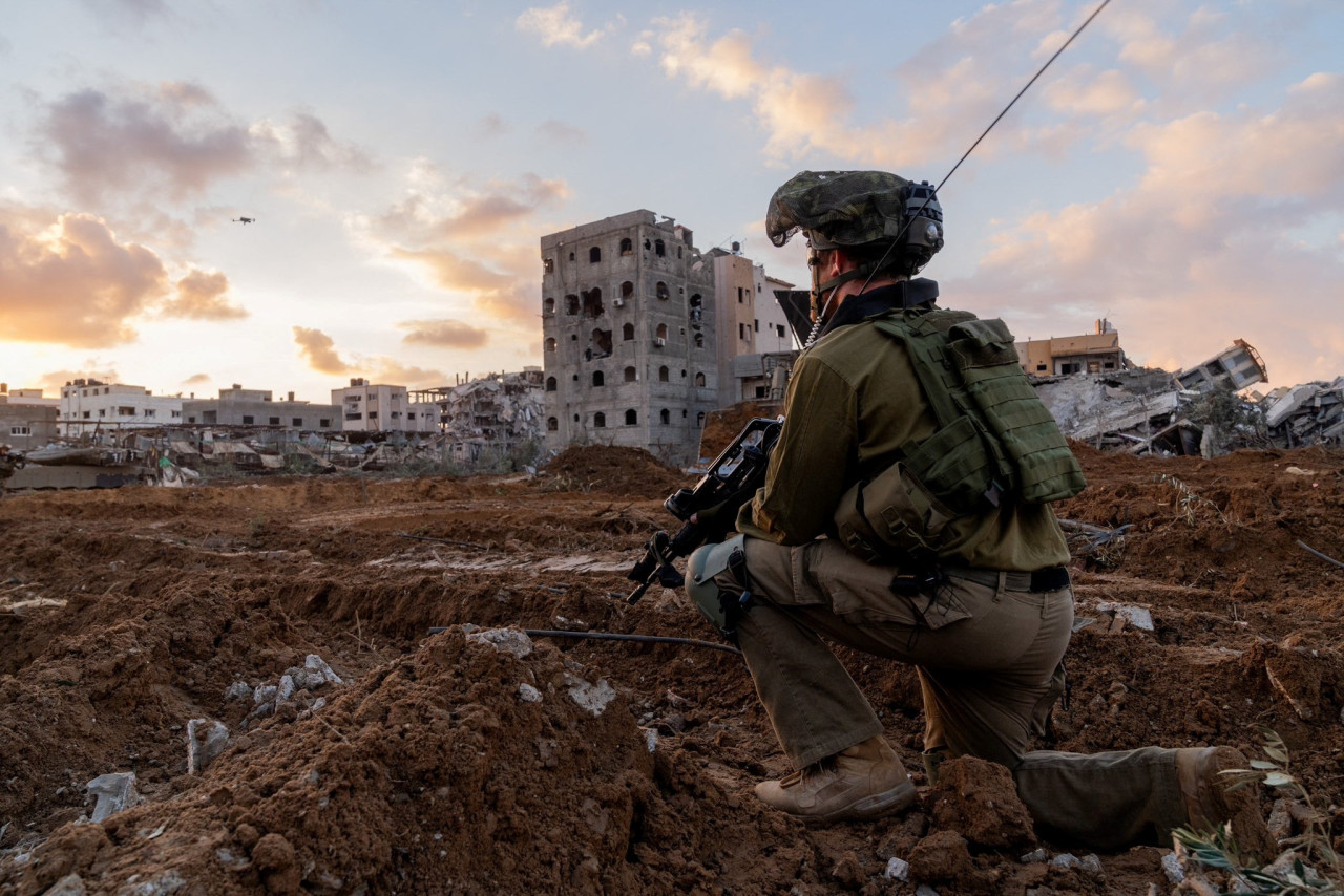 Soldado israelí en la Franja de Gaza. Foto: Reuters
