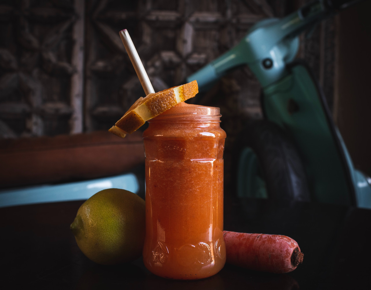 Jugo de zanahoria, bebida, saludable. Foto: Unsplash