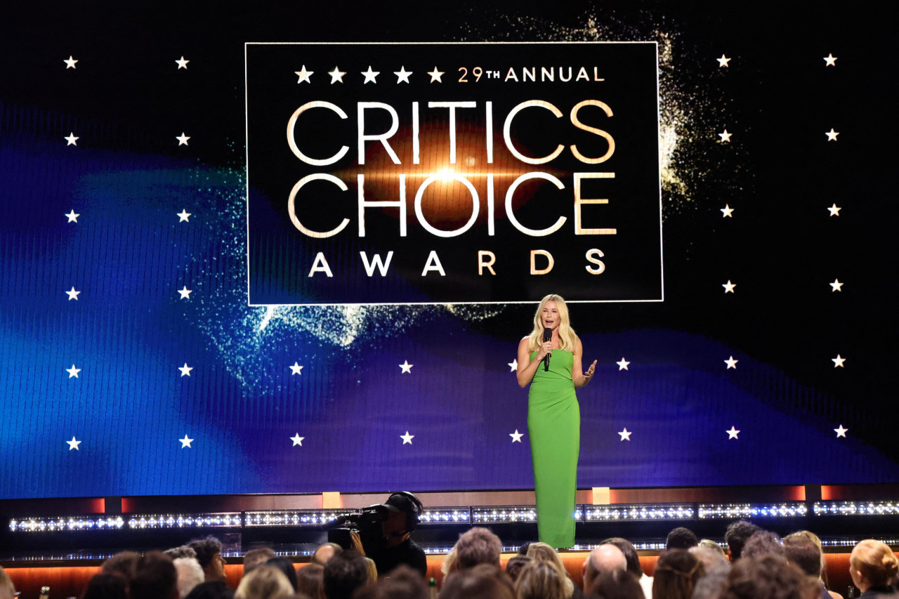 La presentadora Chelsea Handler durante los Critics Choice. Foto: Reuters.