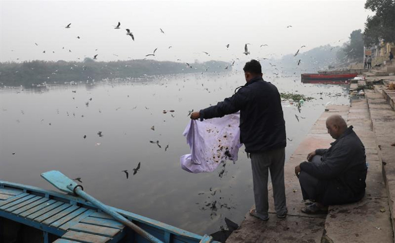 Contaminación en Nueva Delhi. Foto: EFE
