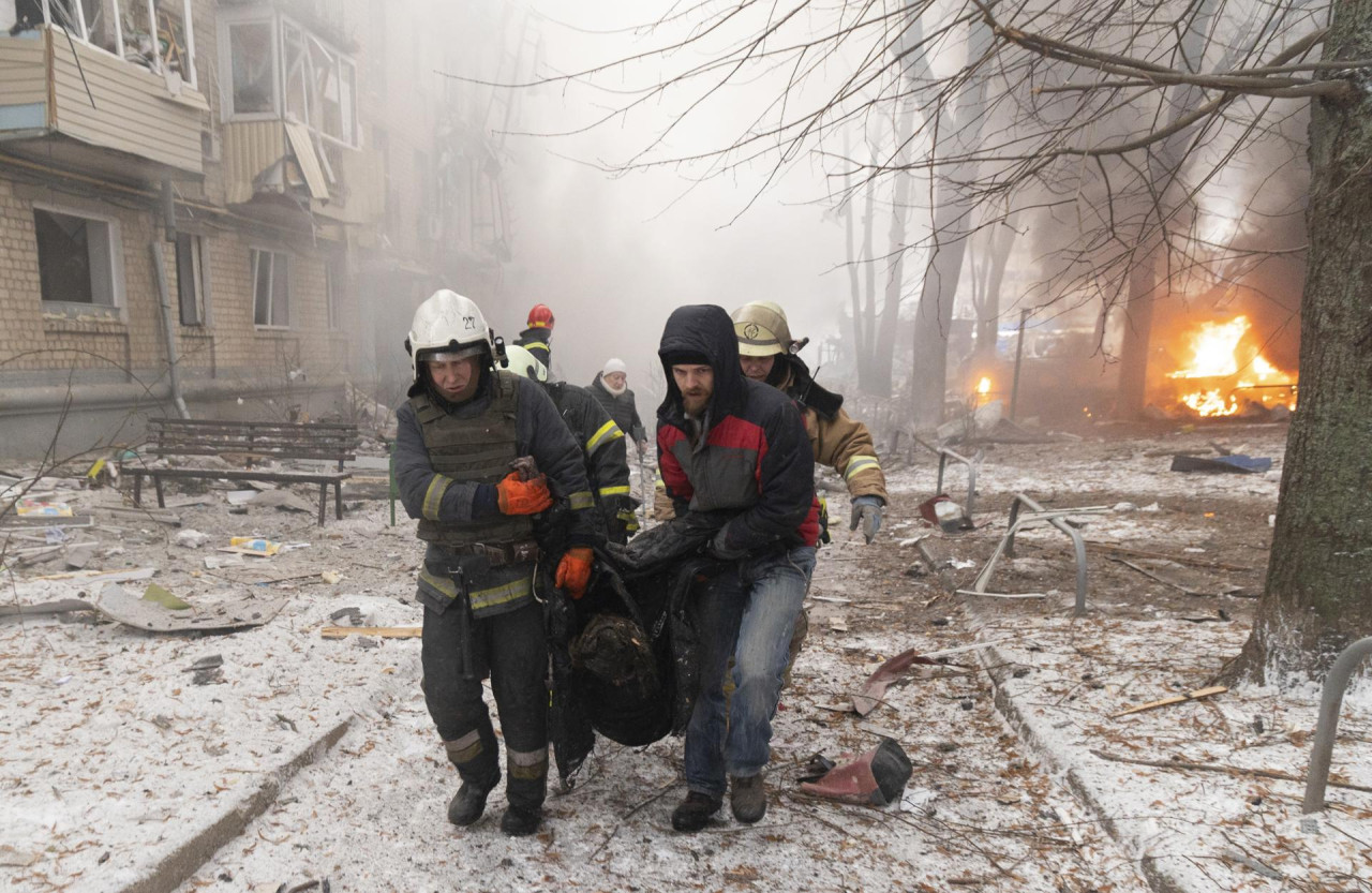 Ataque ruso con misiles contra Ucrania. Foto: EFE.