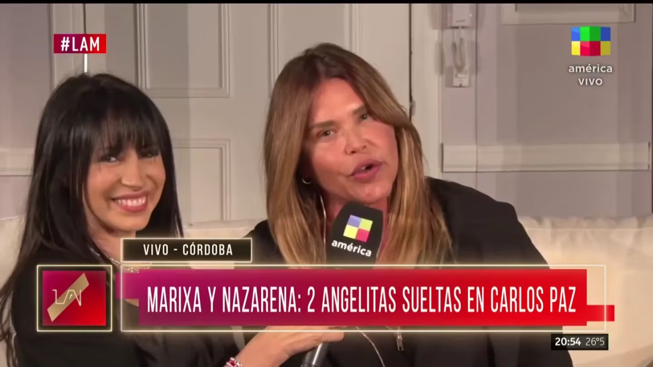 Marixa Balli y Nazarena Vélez en LAM. Foto: captura video